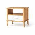 Comodino in Legno di Faggio e MDF con Cassetto