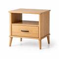 Comodino in Legno con Cassetto e Ripiano