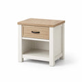 Comodino in Legno MDF e Melaminico con Cassetto e Ripiano Aperto