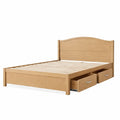 Letto Matrimoniale in Legno di Quercia con 2 Cassetti
