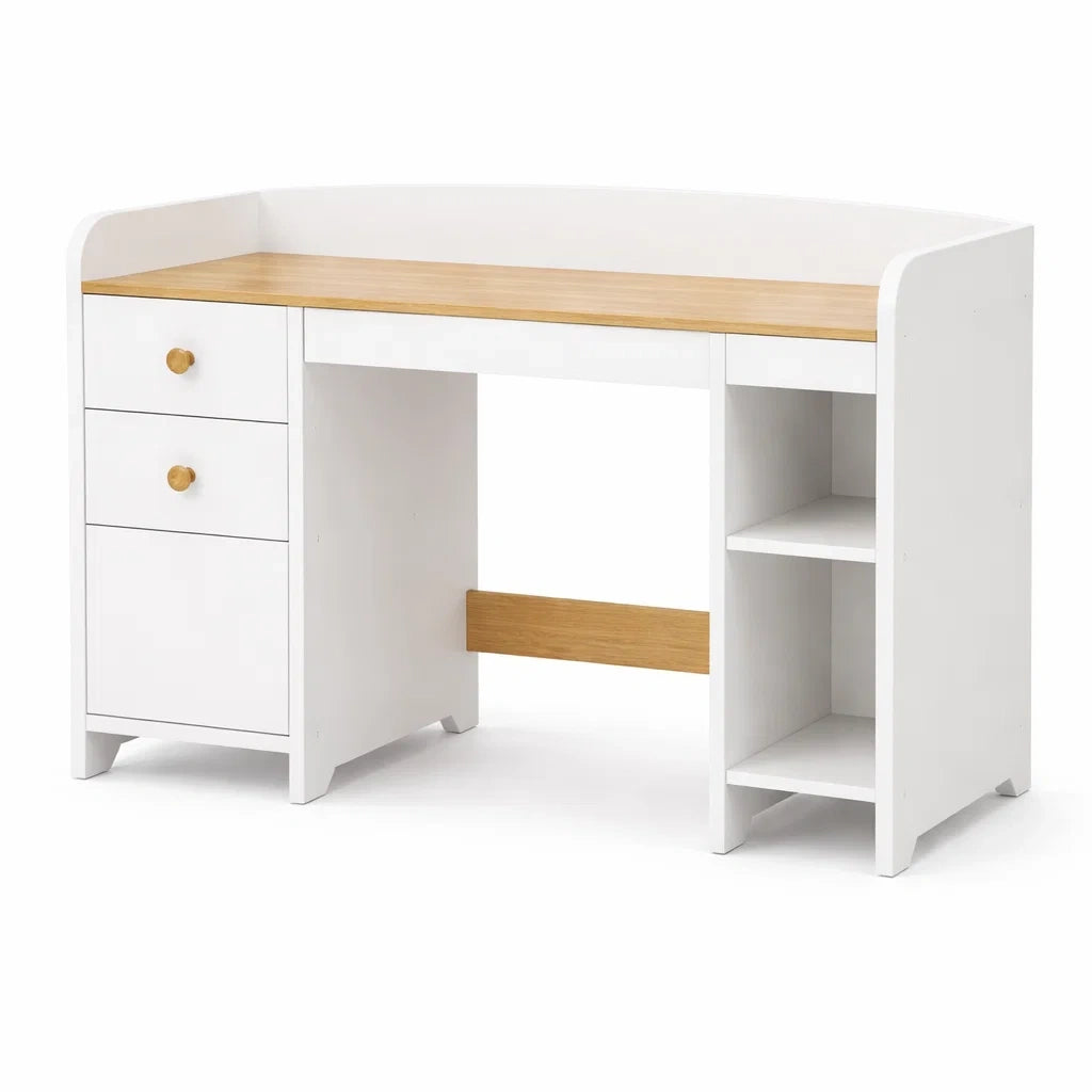 Scrivania in MDF con Cassetti e Mensole