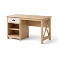 Scrivania in Legno e MDF con Cassetto e Ripiani