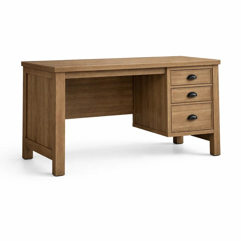 Scrivania in legno MDF con cassetti 140x60x75 cm
